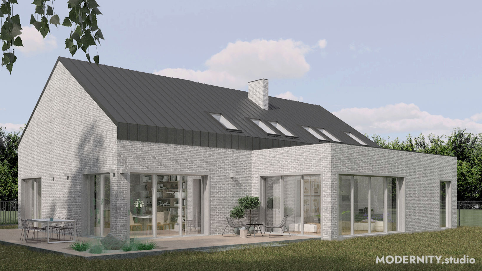 Projekt architektoniczny domu jednorodzinnego pod Łodzią