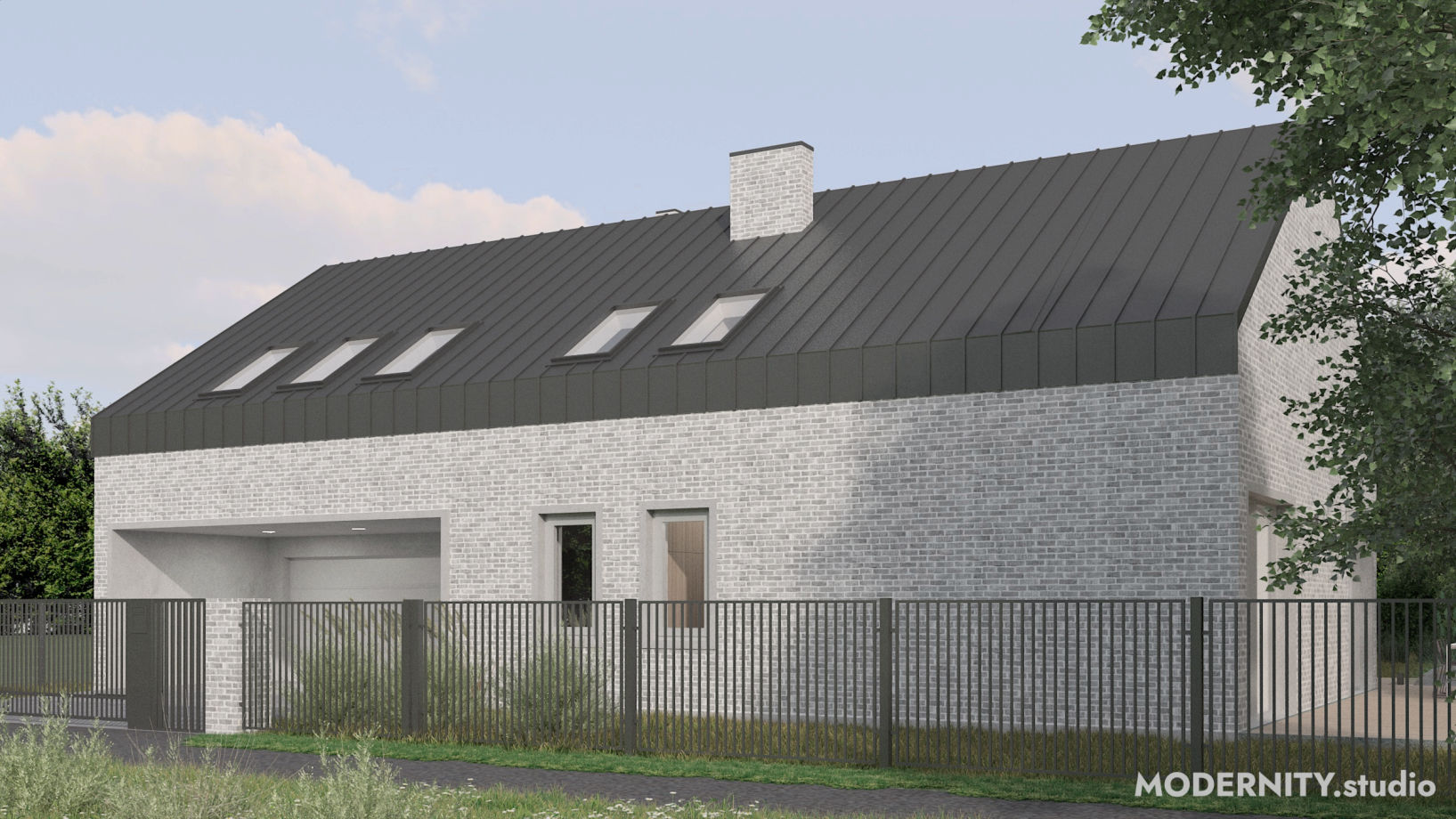 Projekt architektoniczny domu jednorodzinnego pod Łodzią